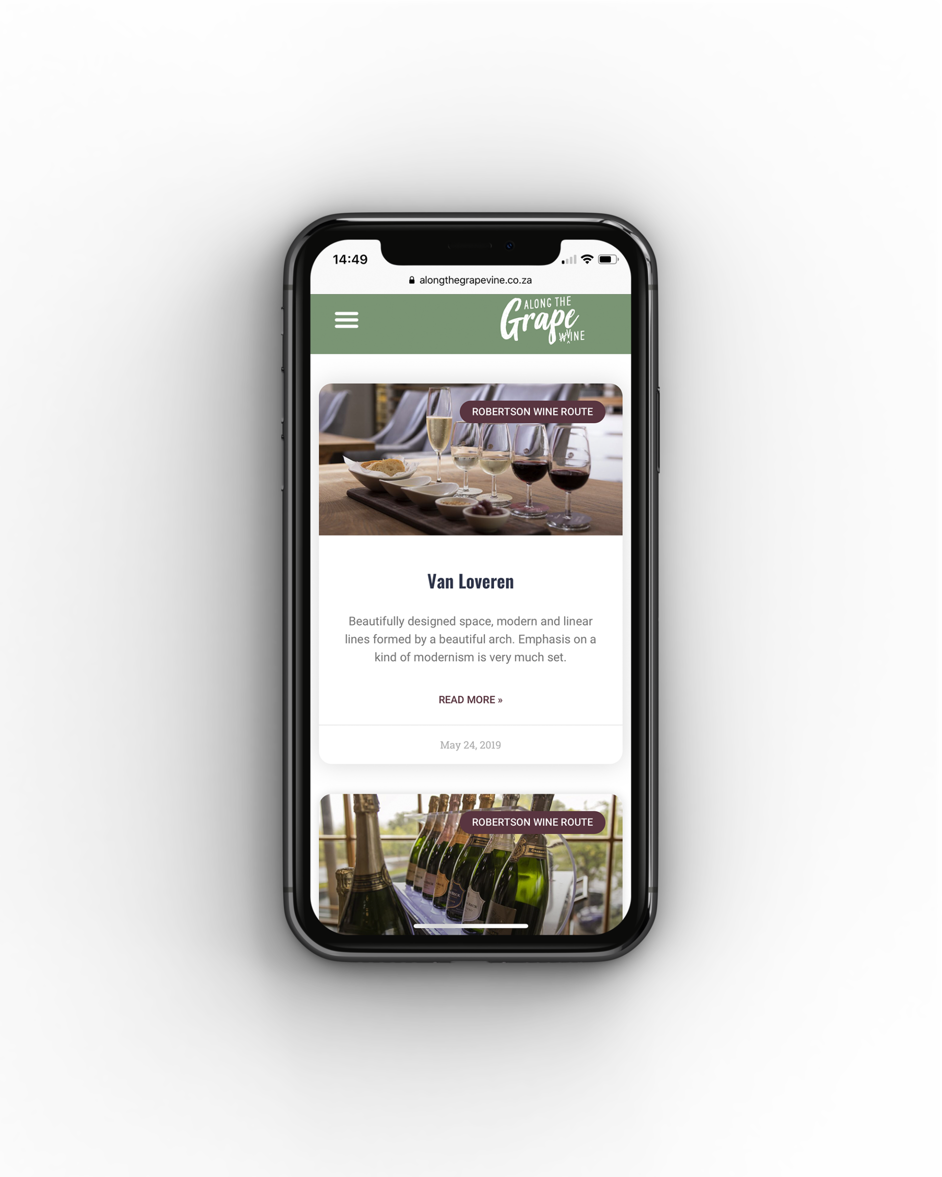 Along the GrapeVine Mobile Website Design
