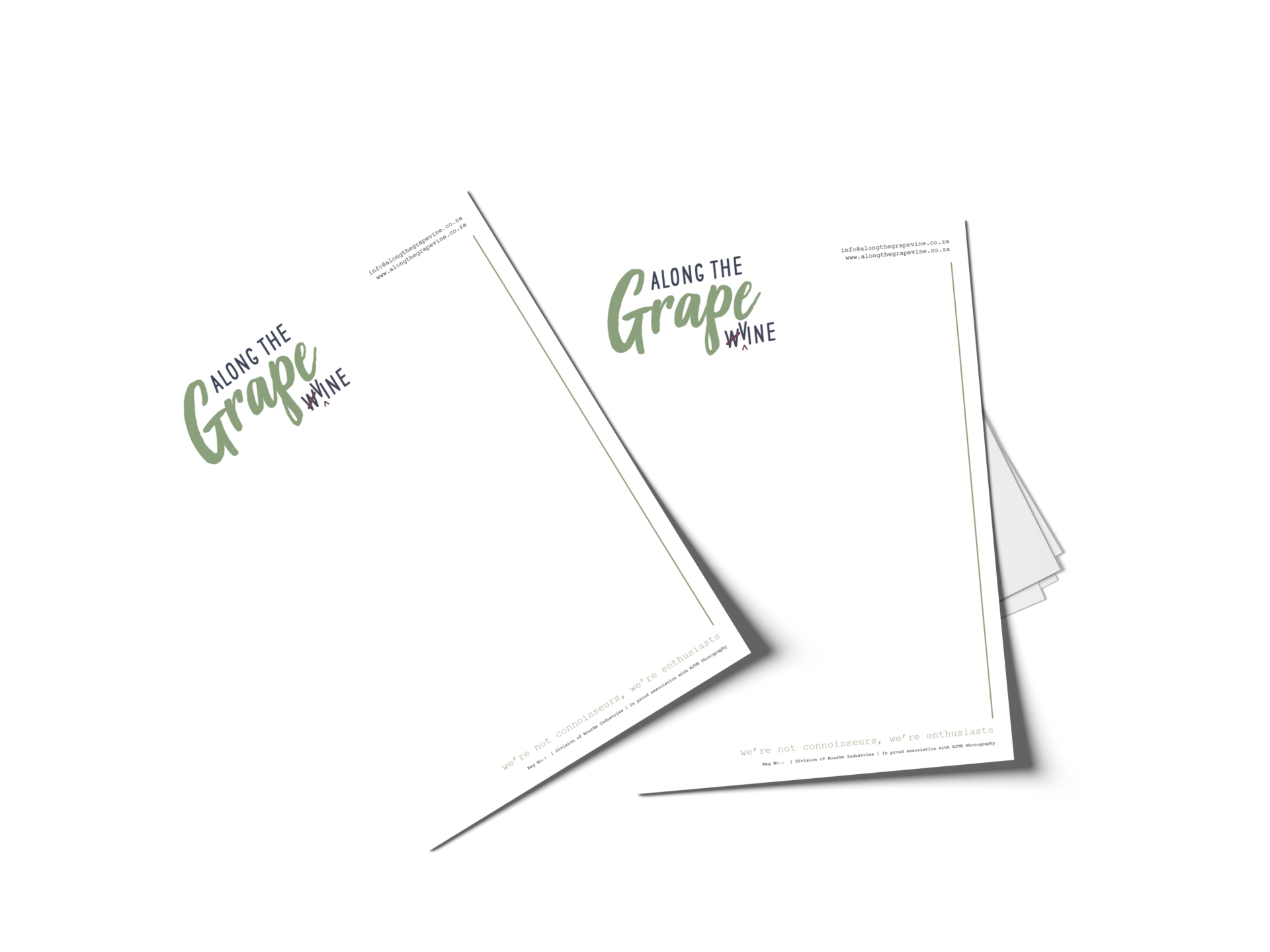 Along the GrapeVine Stationery Design