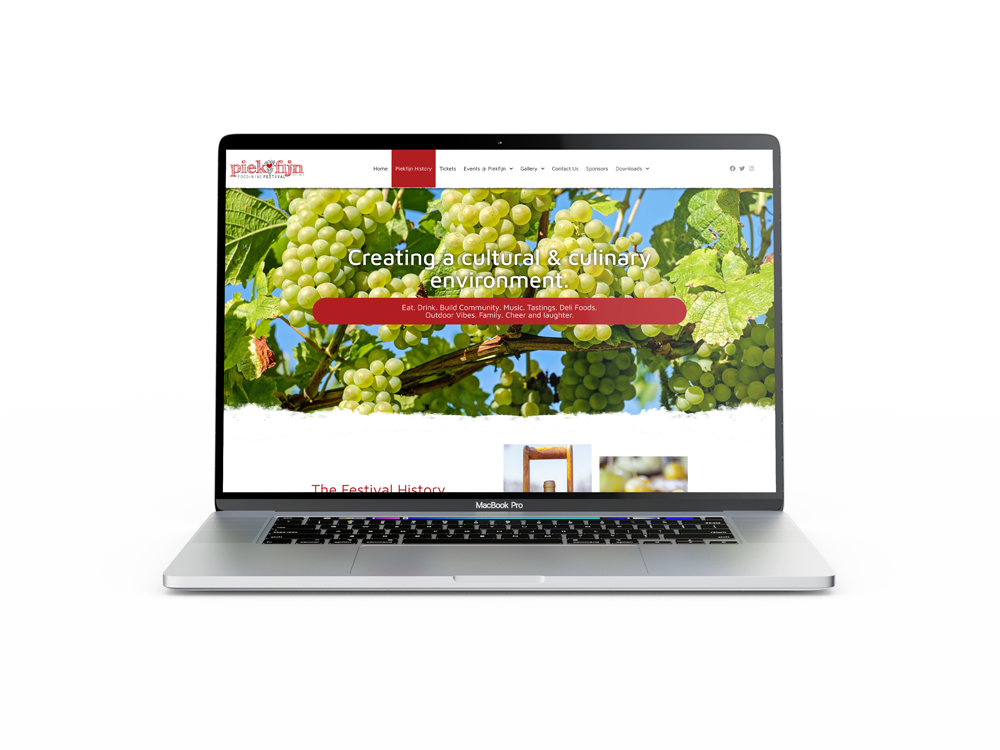 Piekfijn Food and Wine Festival Website Design