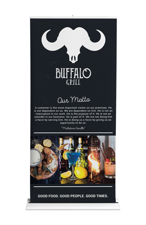 Buffalo Grill Pull Up Banner Design