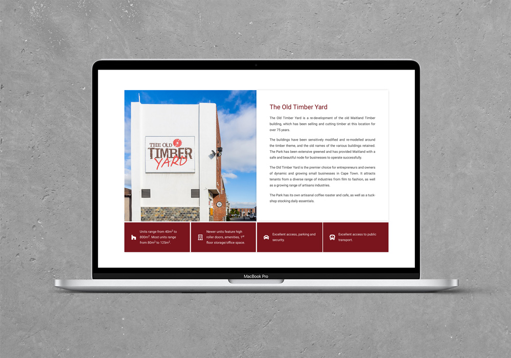 Cape Business Parks Website Design
