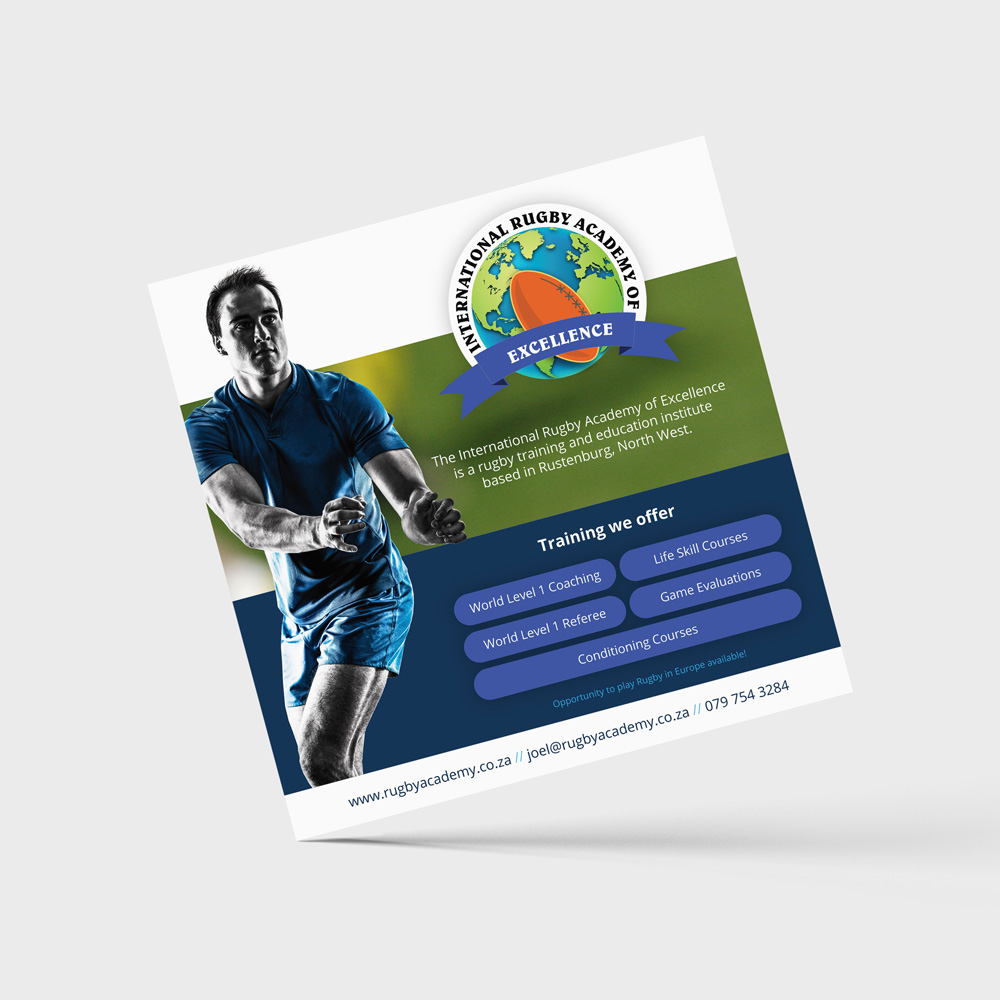 Rugby Academy Advert Design