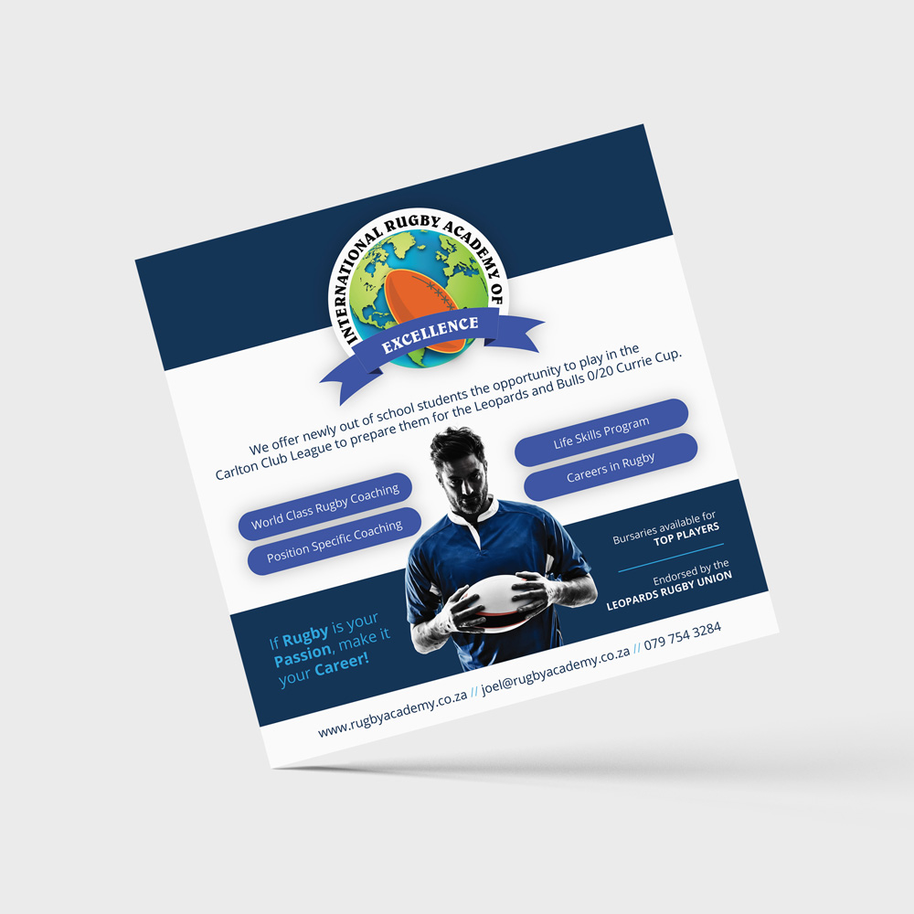 Rugby Academy Advert Design